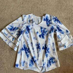 Brand new white and blue shirt